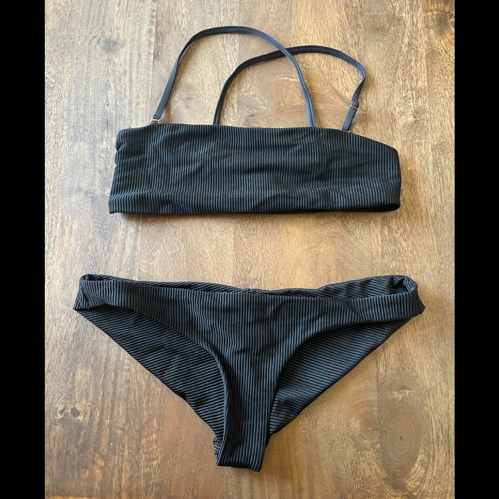 Black ribbed Frankies Bikini